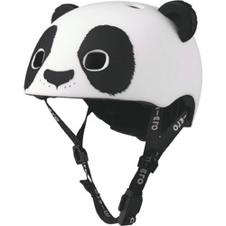 Micro 3D Panda 3D Παιδικό Κράνος Ποδηλάτου Πόλης Μαύρο Λευκό