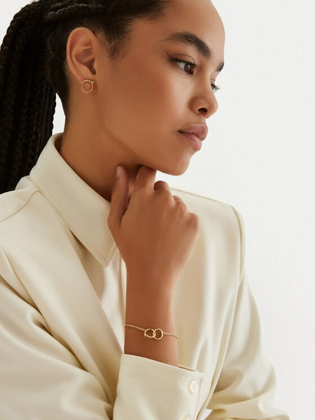 Trussardi Γυναικείο Βραχιόλι από Ατσάλι Xρυσό TJAXB08