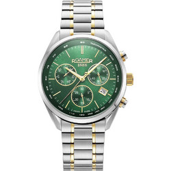 Roamer Pro Chrono Ανδρικό Ρολόι Χρονογράφος με Ασημί Χρυσό Μεταλλικό Μπρασελέ 993819477520