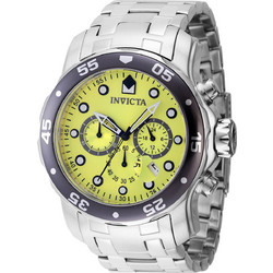 Invicta Pro Diver Ανδρικό Ρολόι Χρονογράφος με Ασημί Μεταλλικό Μπρασελέ 47561