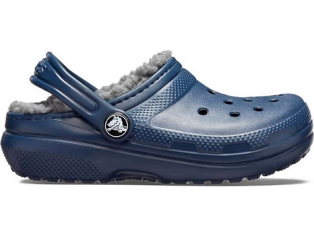 Crocs Classic Lined Clog Ανατομικές Χειμερινές Παιδικές Παντόφλες για Αγόρια με Γούνα Navy Μπλε 207009-459