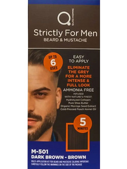 Qure Homme Strictly M-501 Σκούρο Καφέ - Καφέ Βαφή για Γένια