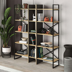 Megapap Detroit Βιβλιοθήκη 143.5x35.2x175cm GP037-0230,1