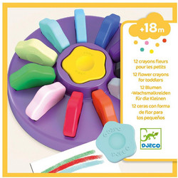 Djeco Flowers Κηρομπογιές για Μωρά Σετ 2x12τμχ