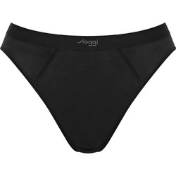 Sloggi Ever Ease Βαμβακερό Ψηλόμεσο Γυναικείο Slip Μαύρο 10219658-0004