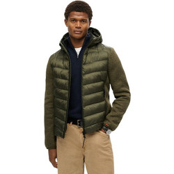 Superdry Knit Storm Hybrid Ανδρικό Μπουφάν Χειμωνιάτικο Puffer Χακί M5012042A-B9X