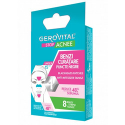 Gerovital Stop Acnee Επιθέματα για Μύτη & Κούτελο για Μαύρα Στίγματα 8τμχ