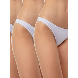 Minerva Βαμβακερά Γυναικεία Slip Χωρίς Ραφές Λευκά 3Pack 90-81341-005
