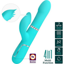 Pretty Love Falin 4-in-1 Rolling Beads Vibrator Δονητής Rabbit Μπλε