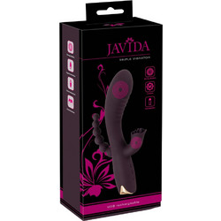 Javida Triple Vibrator Δονητής Rabbit 20.8cm Μωβ