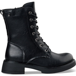 Envie Shoes Γυναικεία Αρβυλάκια Δερμάτινα Μαύρα με Χοντρό Χαμηλό Τακούνι E15-20329-34