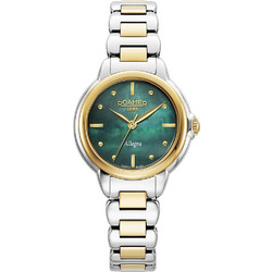 Roamer Allegra Γυναικείο Ρολόι με Ασημί Χρυσό Μεταλλικό Μπρασελέ 977847477020