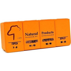 Natural Products Θήκη Χαπιών 4 Θέσεων Πορτοκαλί
