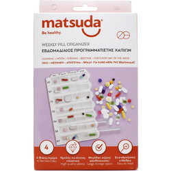 Matsuda Be Healthy Εβδομαδιαία Θήκη Χαπιών 28 Θέσεων Λευκή
