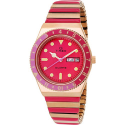 Timex Γυναικείο Ρολόι με Κόκκινο Χρυσό Μεταλλικό Μπρασελέ TW2W41000