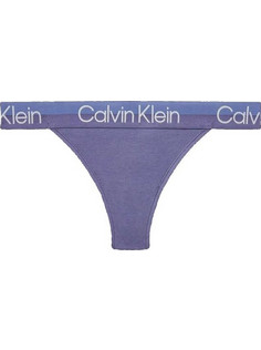 Calvin Klein Βαμβακερό Γυναικείο String Μωβ 000QF6686E-VVD