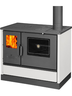Balkan Energy 4020 White Ατσάλινη Ξυλόσομπα με Φούρνο 7.9kW
