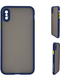 Sonique Color Button Bumper Blue (iPhone XS Max)