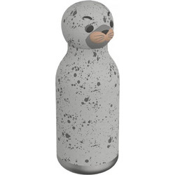 Asobu Bestie Seal Παιδικό Παγούρι Θερμός Ανοξείδωτο BPA Free Γκρι 460ml