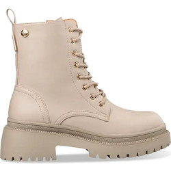 Envie Shoes Γυναικεία Αρβυλάκια Δερμάτινα Μπεζ με Χοντρό Χαμηλό Τακούνι E23-20238-36