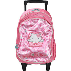 SunCe Hello Kitty Σχολική Τσάντα Τρόλεϊ Δημοτικού Ροζ HS4-7460