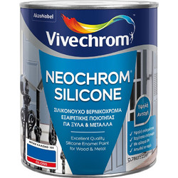 Vivechrom Neochrom Silicone Βερνικόχρωμα Διαλύτου Ξύλου & Μετάλλου No105 Μπλε 0.75lt