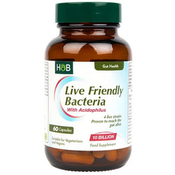 Holland & Barrett Live Friendly Bacteria with Acidophilus 10 Billion Προβιοτικά 60 Κάψουλες