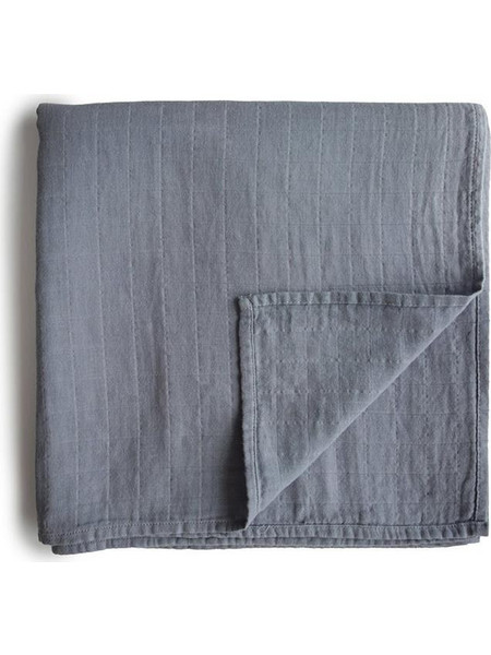 Mushie Πάνα Αγκαλιάς από Μουσελίνα Μπλε 120x120cm 2200203