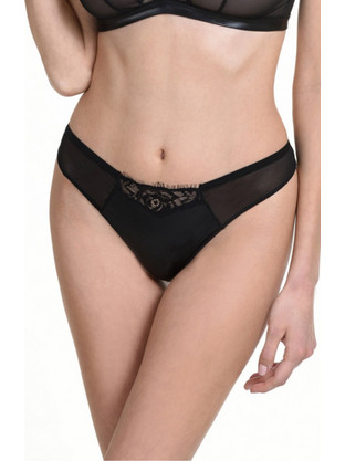Miss Rosy Γυναικείο String με Δαντέλα Μαύρο 11150