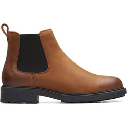 Clarks Orinoco2 Γυναικεία Μποτάκια Chelsea Δερμάτινα Ταμπά με Χοντρό Χαμηλό Τακούνι 261747824