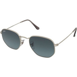 Ray-Ban RB3548N 003/3M Ανδρικά Γυαλιά Ηλίου Τετράγωνα Μεταλλικά Ασημί με Μπλε Φακό