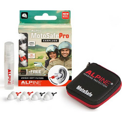 Alpine MotoSafe Pro Ωτοασπίδες Mini Grip 4τμχ Λευκές Μαύρες Κόκκινες