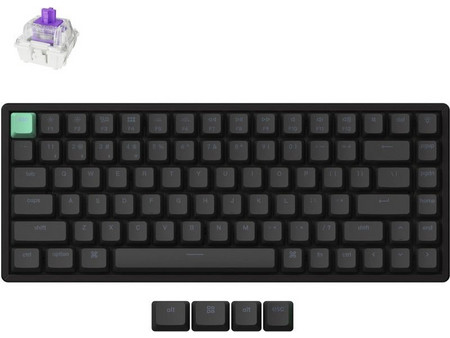 Keychron K2 HE Standard Version Ασύρματο Μηχανικό Gaming Πληκτρολόγιο TenKeyLess με Gateron Double-Rail Magnetic Nebula Διακόπτες RGB Black