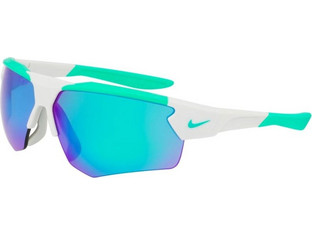 Nike EV24036 907 Ανδρικά Γυαλιά Ηλίου Μάσκα Κοκάλινα Λευκά με Μπλε Φακό