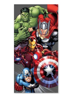 Avengers Παιδική Πετσέτα Θαλάσσης Microfiber Γκρι 70x140cm 110051
