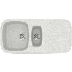 Sanitec Classic 301 Επικαθήμενος Νεροχύτης Γρανίτη Αντιστρεφόμενος Ματ Granite White 97x50cm