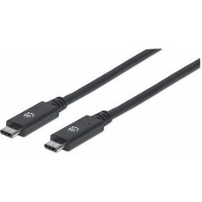 Manhattan USB-C to USB-C 1m Black 355223