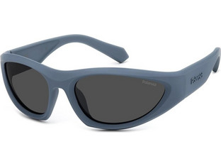 Polaroid Eyewear PLD2165S FLLM9 Ανδρικά Γυαλιά Ηλίου Ορθογώνια Κοκάλινα Μπλε με Μαύρο Φακό