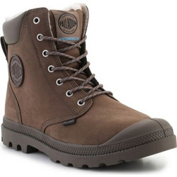 Palladium Ανδρικά Μποτάκια Suede Σοκολατί Αδιάβροχα με Γούνα 72992-222-M