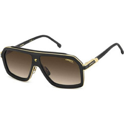Carrera CA1053STI 00386 Ανδρικά Γυαλιά Ηλίου Aviator Κοκάλινα Μαύρα με Καφέ Degradee Φακό