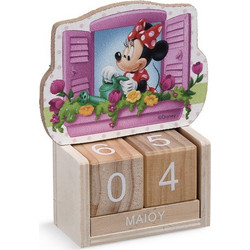 Parisis Μπομπονιέρα Βάπτισης Ημερολόγιο Minnie Mouse Λουλούδια από Ξύλο
