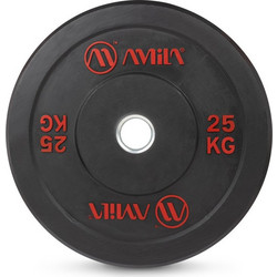 Amila Black R Slim Δίσκος Ολυμπιακού Τύπου Bumper 25kg Φ50mm