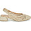 Gioseppo Γόβες Slingback Δερμάτινες με Χοντρό Χαμηλό Τακούνι Εκρού 71185