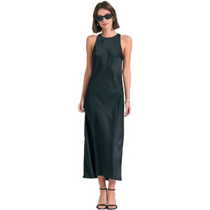 Funky Buddha Midi Φόρεμα για Γάμο / Βάπτιση Σατέν Μαύρο FBL011-133-13 Funky Buddha Midi Φόρεμα για Γάμο / Βάπτιση Σατέν Μαύρο FBL011-133-13