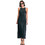 Funky Buddha Midi Φόρεμα για Γάμο / Βάπτιση Σατέν Μαύρο FBL011-133-13