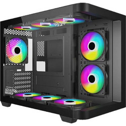 Armaggeddon Aquaron X-curve 285 Black Micro Tower Κουτί Υπολογιστή με Πλαϊνό Παράθυρο