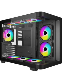 Armaggeddon Aquaron X-curve 285 Black Micro Tower Κουτί Υπολογιστή με Πλαϊνό Παράθυρο
