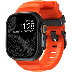 Nomad Rocky Point FKM Λουράκι Σιλικόνης Magma / Black (Apple Watch 42 / 44 / 45 / 49mm)