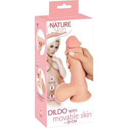 Nature Skin with Movable Skin Ρεαλιστικό Dildo με Βεντούζα & Όρχεις 20cm Flesh