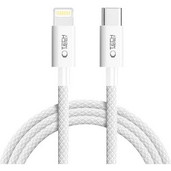Tech-Protect Ultraboost Lite Braided USB-C to Lightning Cable 27W 2m White 5906302380954